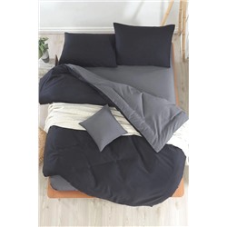 Ev & Ev Home Çift Kişilik Paint Nevresim Takımı Mix Siyah-Füme Ep-015193