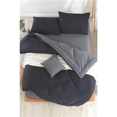 Ev & Ev Home Çift Kişilik Paint Nevresim Takımı Mix Siyah-Füme Ep-015193