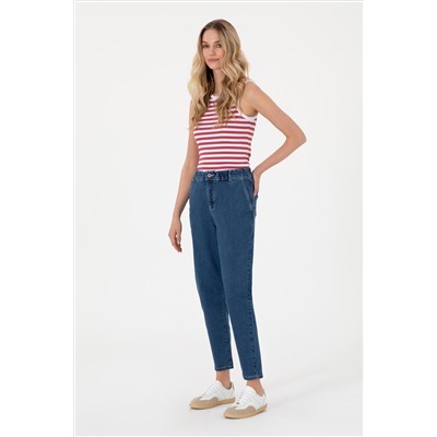 Kadın Açık Mavi Carrot Fit Jean Pantolon
