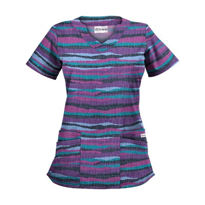 UA Knit Worthy Navy Scrub Top