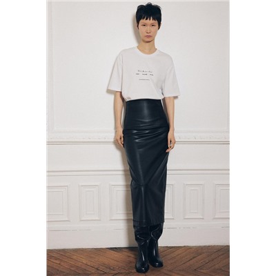 T-SHIRT WITH RUBBERISED SLOGAN