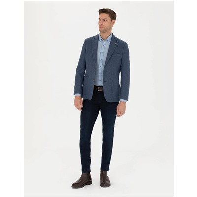 Koyu Mavi Slim Fit Ceket