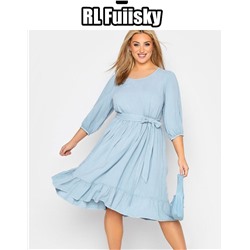 Парящее летнее  платье  Plus Size  В красивом нежно голубом цвете 💙