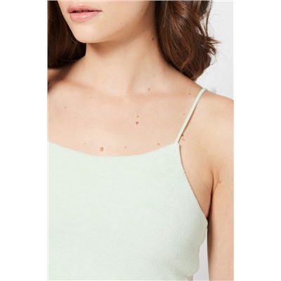 Camiseta crop Verde agua