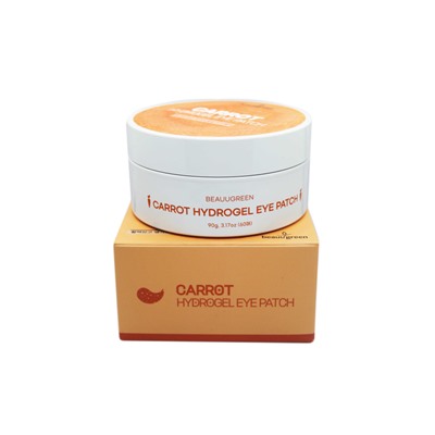 [BEAUUGREEN] Гидрогелевые патчи для глаз ЭКСТРАКТ МОРКОВИ Carrot Hydrogel Eye Patch, 60 шт