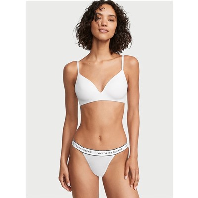 Logo Cotton Tanga Panty