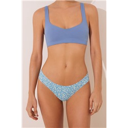 Tanga clean cut print azul