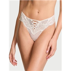 Boho Floral Embroidery Brazilian Panty