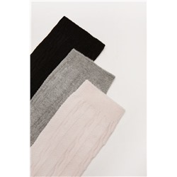 Pack 3 calcetines largos algodón textura