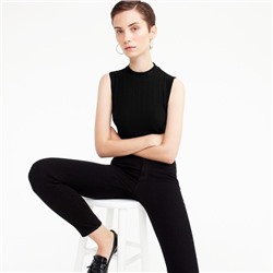 Ribbed mockneck tank top