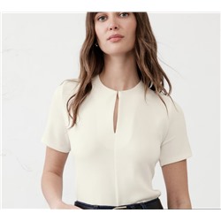 Soft Touch Scuba Crew-Neck Top