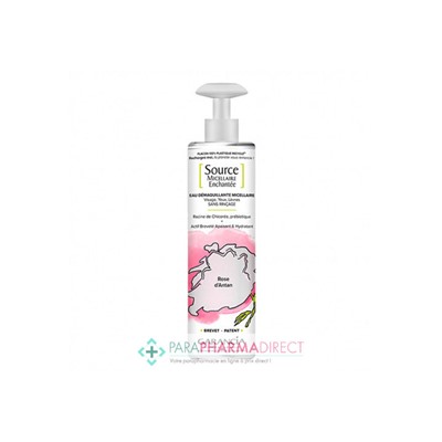 Garancia Source Micellaire Enchantée Eau Démaquillante Micellaire Peaux Sensibles Rose d'Antan Eco Pompe 400ml