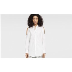 COLD SHOULDER BUTTON THROUGH TOP