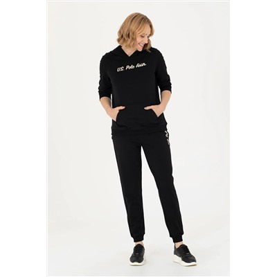 Kadın Siyah Kapüşonlu Sweatshirt