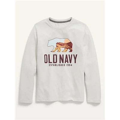 Long-Sleeve Logo-Graphic Tee For Boys