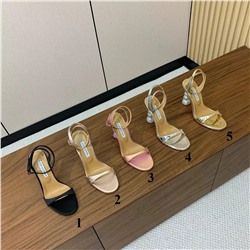 Красивые женские босоножки с акцентным каблуком Aquazzur*a 🌊