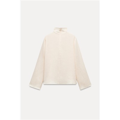 ZW COLLECTION SEMI-SHEER CREASED-EFFECT BLOUSE
