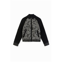 Chaqueta bomber lana bordada