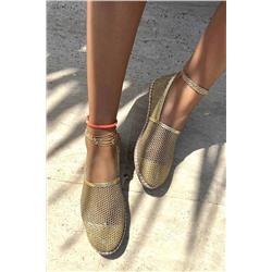 Bambi Altın File Kadın Espadril K01534070622