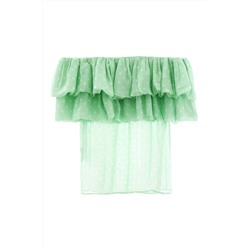 Top de seda Verde