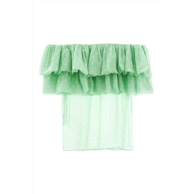 Top de seda Verde