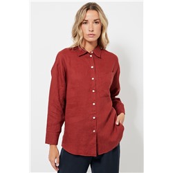 Camisa de lino - Burdeos