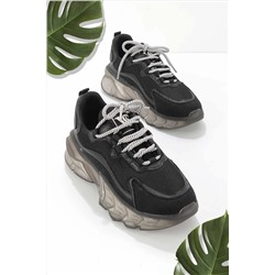 Bambi Siyah File Kadın Sneaker K01703014122