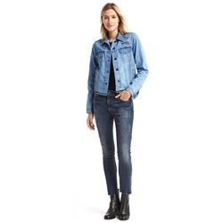 1969 icon raw hem embroidered denim jacket (Джинсовая куртка)