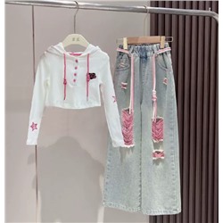 Комплект джинсы+ кофта для девочек
