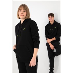 Erkek Siyah Basic Sweatshirt
