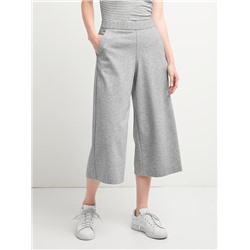 Ponte wide-leg crop culottes