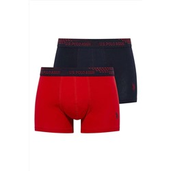 U.S. Polo Assn. Erkek Kırmızı - Lacivert 2 Li Boxer US.01.80375.INT