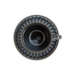 Пара чайная, 1 перс, 2 пр, 250 мл, фарфор P, черно-синяя, в крапинку, Black Kitchen, 62763