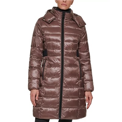 CALVIN KLEIN Women's Shine Hooded Packable Puffer Coat