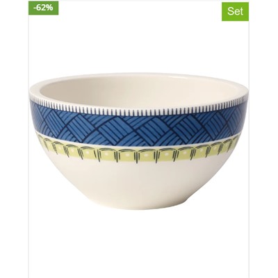 Villeroy & Boch 4er-Set: Schalen "Casale Blu - Alda" in Blau/ Grün - 600 ml