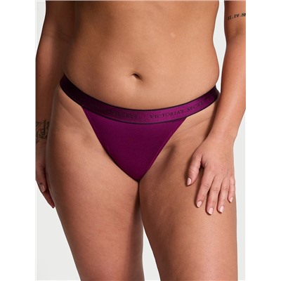 Logo Cotton Tanga Panty