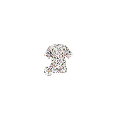 UA Country Time White Print Scrub Top