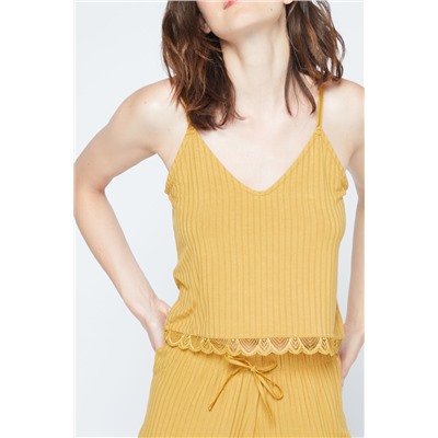 Camiseta de tirantes Leily Mostaza