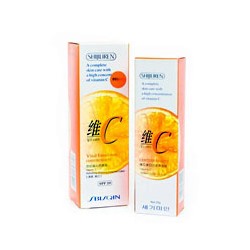 Сыворотка  SHIJILIREN с отбеливающим  эффектом, витамином С и активным золотом  35 гр/ SHIJILIREN Vitamin C whitening active gold lotion 35 gr