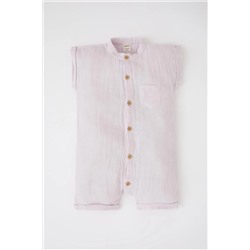 Defacto Kız Bebek Yenidoğan Yenidoğan Kolsuz Muslin Kısa Tulum X8188A222SP