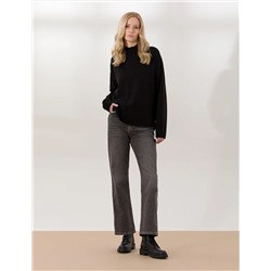 Siyah Comfort Fit Basic Kazak