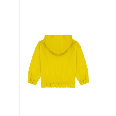 Kız Çocuk Fıstık Yeşili Kapüşonlu Sweatshirt