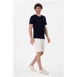 Erkek Regular Fit Bisiklet Yaka Lacivert Basic Tişört