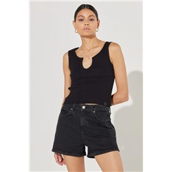 Lee, Regular Fit Normal Kesim Bisiklet Yaka Siyah Kadın T-shirt