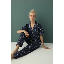 Mihra Arcan Saten Kısa Kollu Düğmeli Pijama Takımı 90305-3 ARCAN-90305-LVww