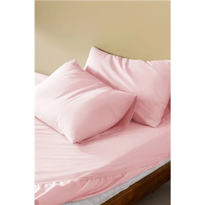 Manon King Size %100 Pamuk Ranforce Lastikli Çarşaf Takımı - Pudra