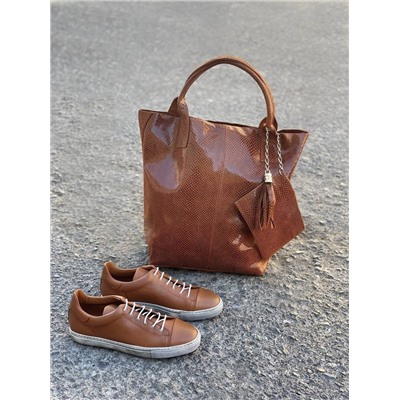 JOE SANCHEZ COR 19407 CUERO+PELLE-Shopper Serpiente CUERO АКЦИЯ
