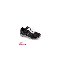 Skechers GOwalk3 Women's Black/Gray Contest Lace Up Shoe