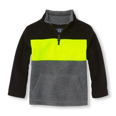 Toddler Boys Long Sleeve Neon Colorblock Glacier Fleece Half-Zip Pullover