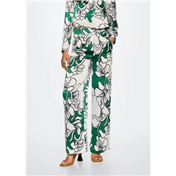 Pantalón satinado estampado -  Mujer | MANGO OUTLET Melilla